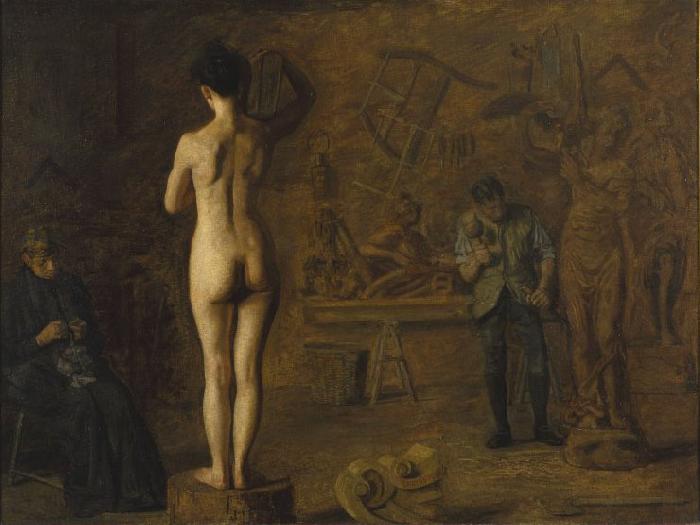 Thomas Eakins William Rush Carving His Allegorical Figure of the Schuylkill River oil painting image